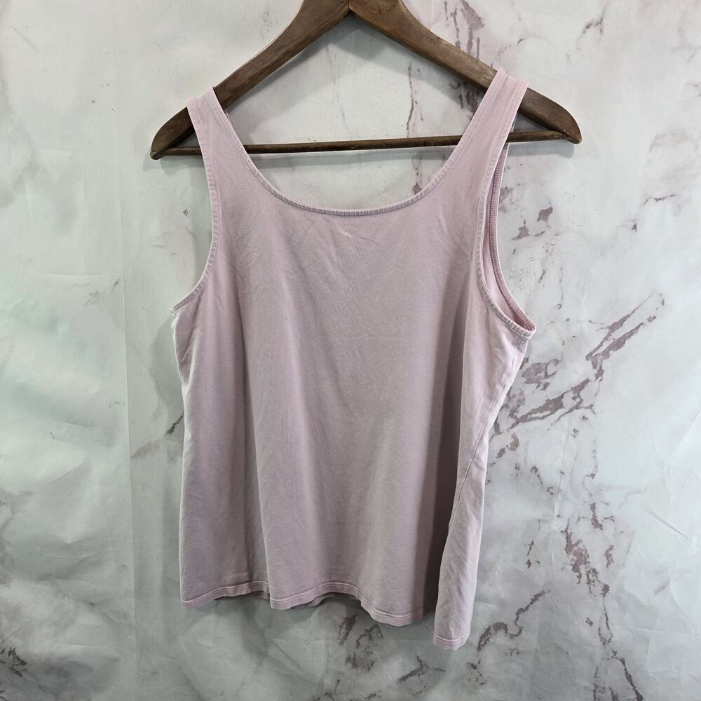 J Jill Shirt Womens Large Perfect Tank Top Light Pale Pink Scoop Neck Tee T